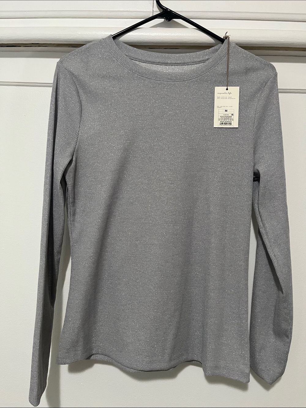a new day Silver Gray Long Sleeve Tee